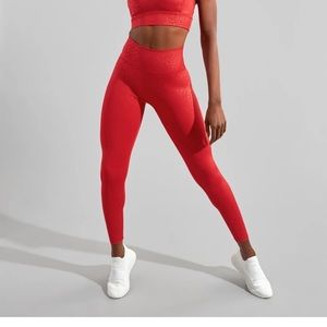 NWOT Red leopard leggings